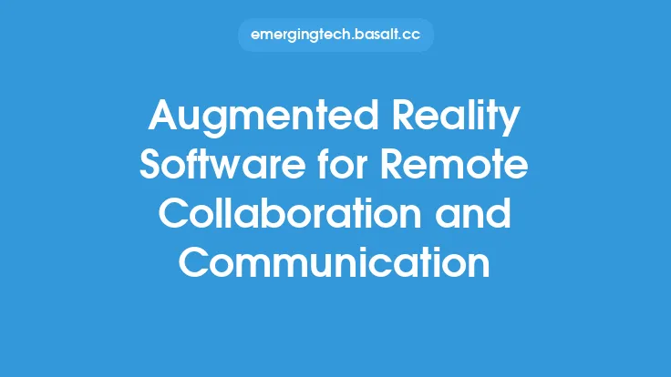 Augmented Reality Software for Remote Collaboration and Communication Thumbnail