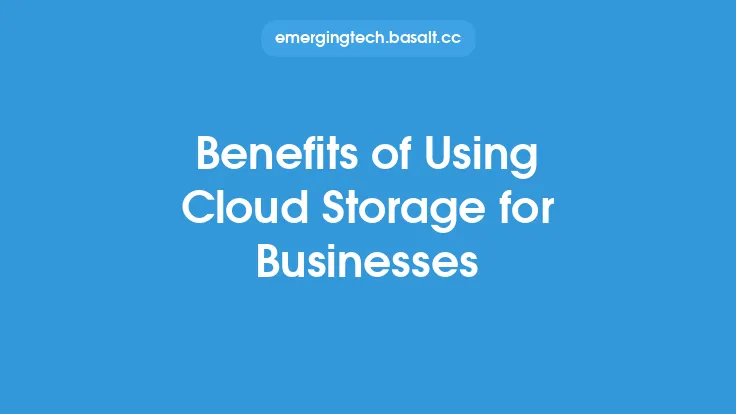 Benefits of Using Cloud Storage for Businesses Thumbnail