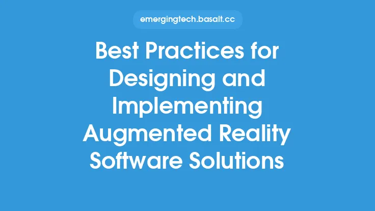 Best Practices for Designing and Implementing Augmented Reality Software Solutions Thumbnail