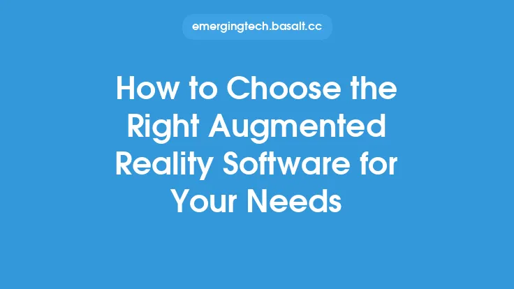 How to Choose the Right Augmented Reality Software for Your Needs Thumbnail