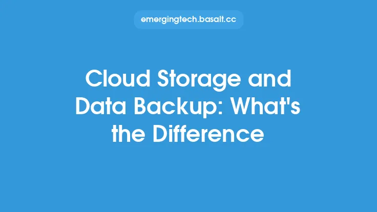 Cloud Storage and Data Backup: What