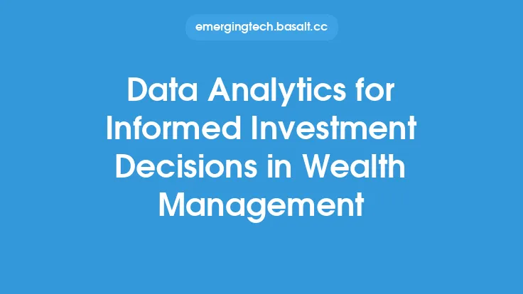 Data Analytics for Informed Investment Decisions in Wealth Management Thumbnail