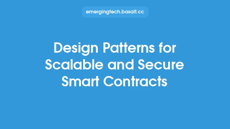 Design Patterns for Scalable and Secure Smart Contracts Thumbnail