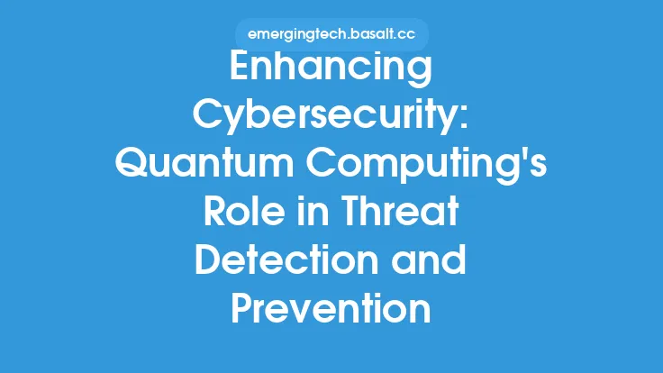 Enhancing Cybersecurity: Quantum Computing