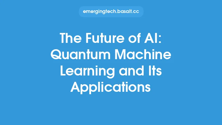 The Future of AI: Quantum Machine Learning and Its Applications Thumbnail