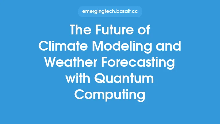 The Future of Climate Modeling and Weather Forecasting with Quantum Computing Thumbnail