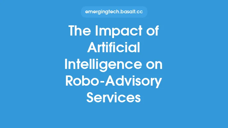 The Impact of Artificial Intelligence on Robo-Advisory Services Thumbnail