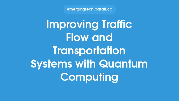 Improving Traffic Flow and Transportation Systems with Quantum Computing Thumbnail