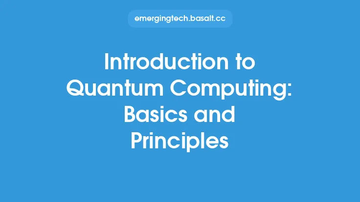 Introduction to Quantum Computing: Basics and Principles Thumbnail