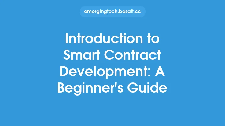 Introduction to Smart Contract Development: A Beginner
