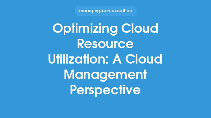 Optimizing Cloud Resource Utilization: A Cloud Management Perspective Thumbnail