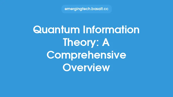 Quantum Information Theory: A Comprehensive Overview Thumbnail