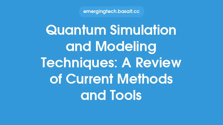 Quantum Simulation and Modeling Techniques: A Review of Current Methods and Tools Thumbnail