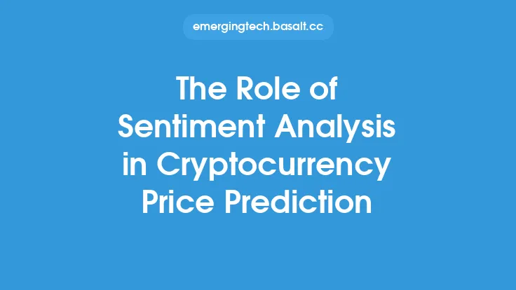 The Role of Sentiment Analysis in Cryptocurrency Price Prediction Thumbnail
