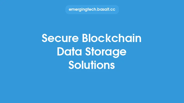 Secure Blockchain Data Storage Solutions Thumbnail