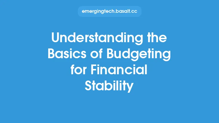 Understanding the Basics of Budgeting for Financial Stability Thumbnail