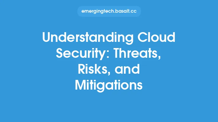 Understanding Cloud Security: Threats, Risks, and Mitigations Thumbnail