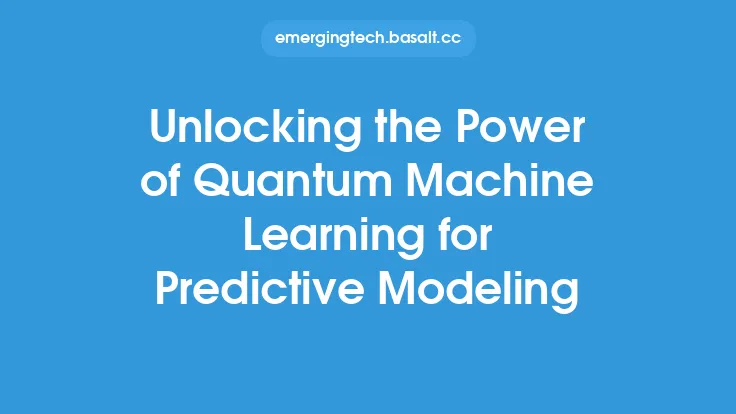 Unlocking the Power of Quantum Machine Learning for Predictive Modeling Thumbnail
